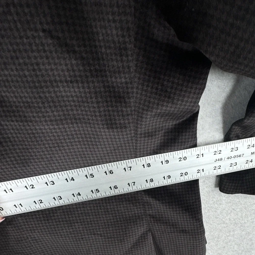 Jones New York Velvet Cotton Blazer Brown‎ Houndstooth 44L Sport Coat